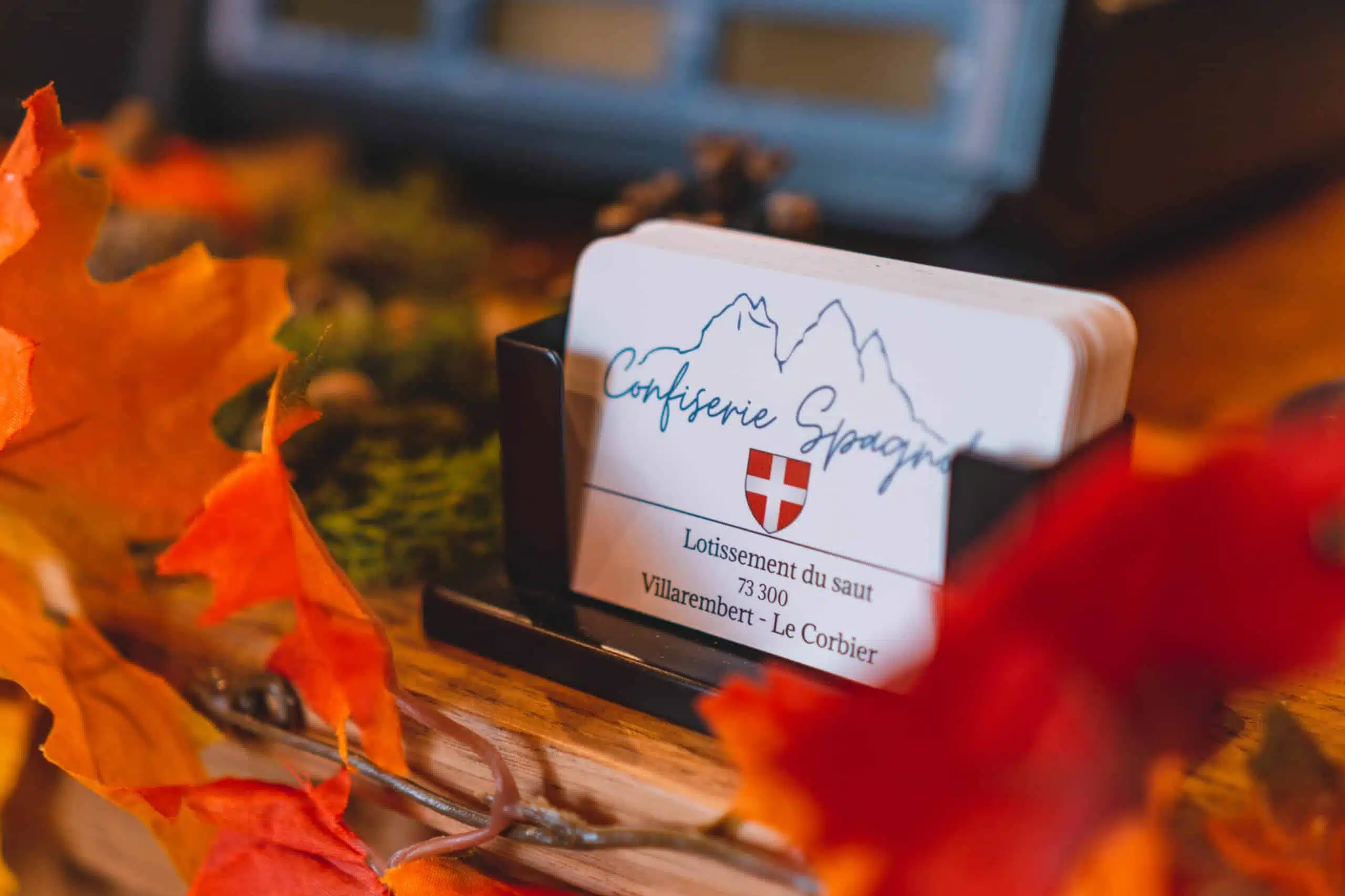 La confiserie Spagnolo dispose de carte de visite pour ses clients